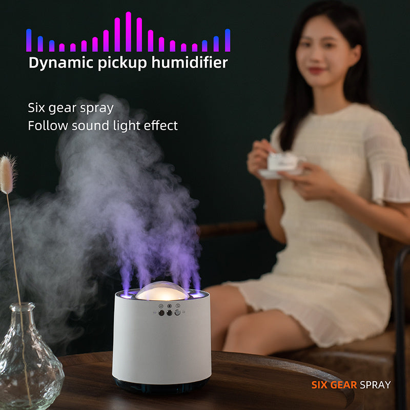 H2O Smart Home Humidifier – USB Powered, Voice Activated with Color LED Light