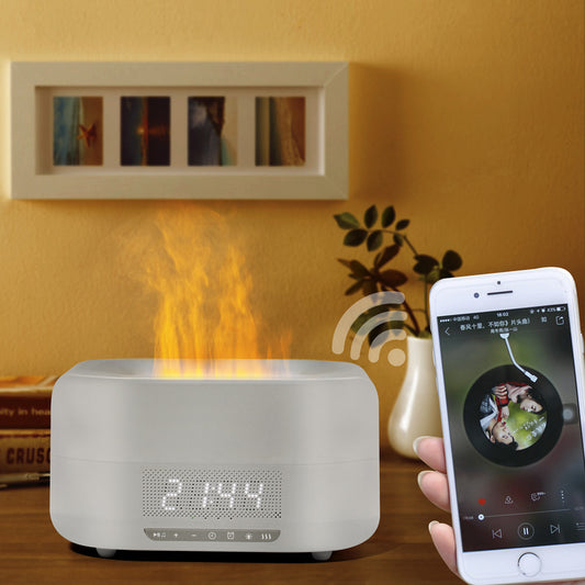 Firelight Bluetooth Speaker with Mist Humidifier & LED Flame Effect