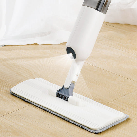 Flat Mop and Bucket Set – Hands-Free Wringing with Microfiber Cleaning Pads