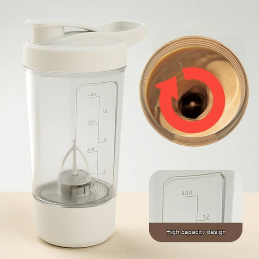Electric Protein Shaker Cup – USB Rechargeable Auto Mixing Bottle 400ml