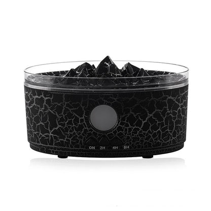 Volcano Flame Aroma Diffuser – Desktop Essential Oil Humidifier with LED Light