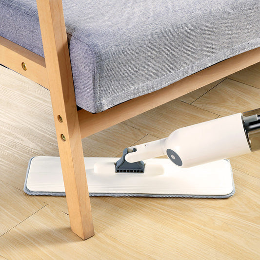 Flat Mop and Bucket Set – Hands-Free Wringing with Microfiber Cleaning Pads